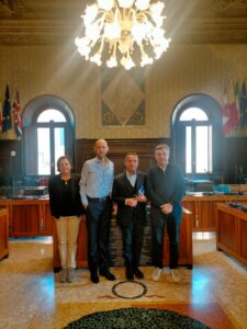  Un momento della conferenza di oggi in Municipio, a Ravenna