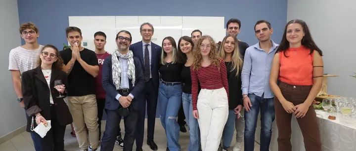 Un momento dell'inaugurazione dello studentato Er.Go a Santa Teresa